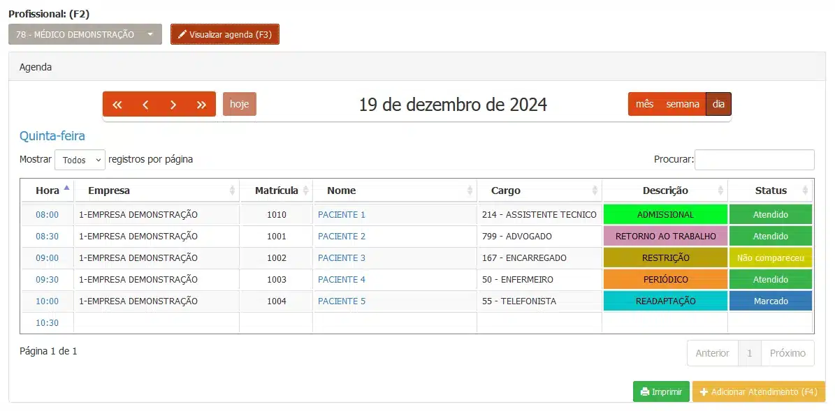 Foto do sistema Agenda Médica